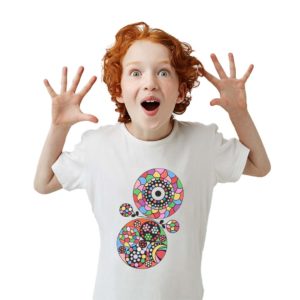 Camiseta infantil mil colores