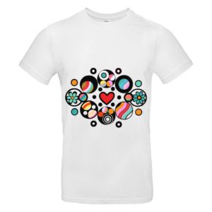 Camiseta unisex corazón blanca