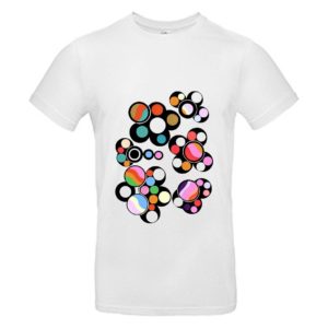 Camiseta unisex burbujas blanca