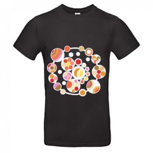 Camiseta unisex en órbita negra