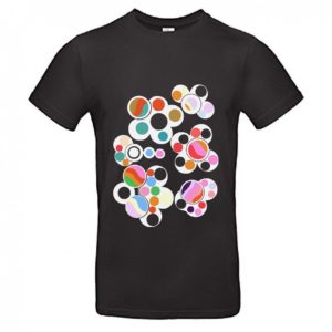 Camiseta unisex burbujas negra