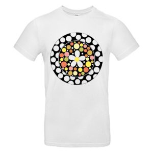 Camiseta unisex sobre lunares blanca