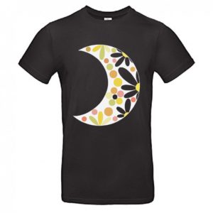 Camiseta unisex luna lunera negra